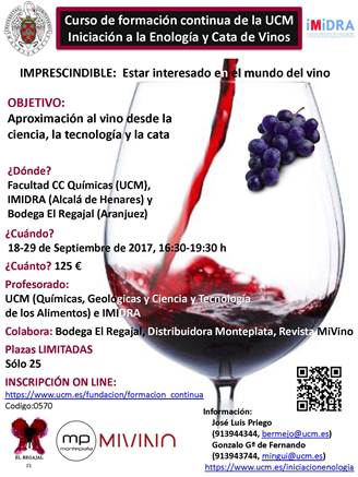 curso de iniciación a la enología impulsado por la Universidad Complutense