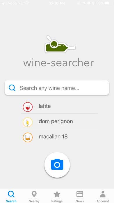 Tecnovino apps sobre vino Wine Searcher