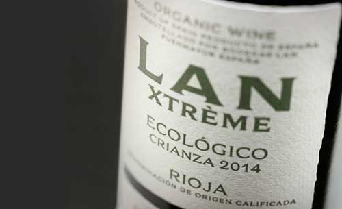 Tecnovino LAN Xtreme Ecologico Crianza 2014 etiqueta