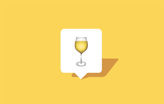 Tecnovino emoji de vino blanco detalle