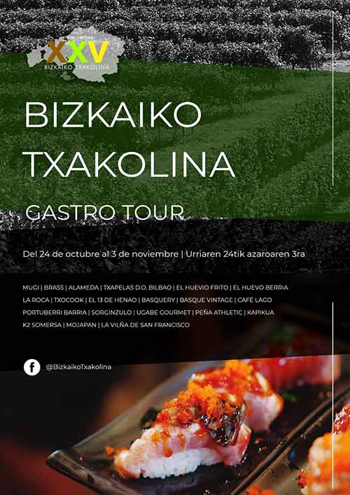 Tecnovino pintxos con txakoli Bizkaiko Txakolina