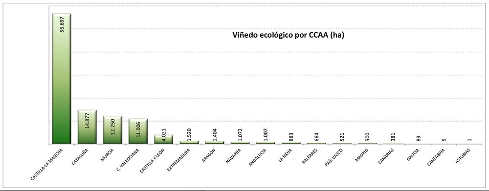 Tecnovino vinedo de produccion ecologica CCAA