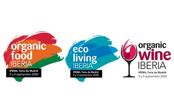 Tecnovino Organic Food Iberia y Organic Wine Iberia logos detalle
