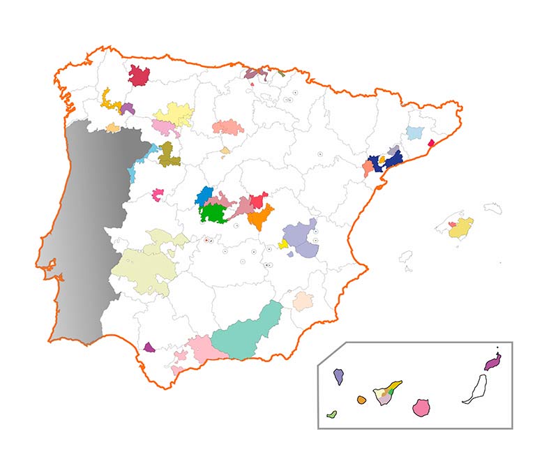 Tecnovino mapa Pequenas DOs