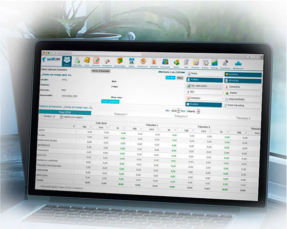 Tecnovino Wolf CRM gestion para bodegas pantalla