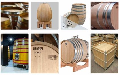 Tecnovino recipientes de madera para vino detalle