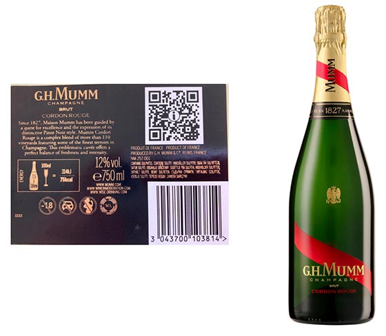 Tecnovino etiquetado digital de vino U-Label GH Mumm