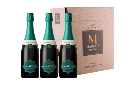 Tecnovino- Marevia cava ecológico vegano y reserva pack 3 unidades