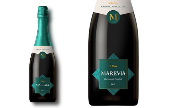 Tecnovino- Marevia botella y etiqueta