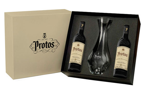 Tecnovino estuche regalo navidad de bodegas protos grandes reservas