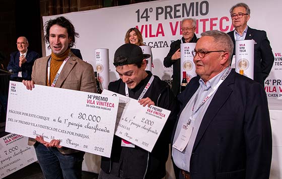 Tecnovino 14 Premio Vila Viniteca de Cata por Parejas primer puesto detalle