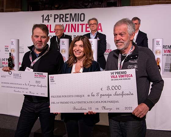 Tecnovino 14 Premio Vila Viniteca de Cata por Parejas tercer puesto