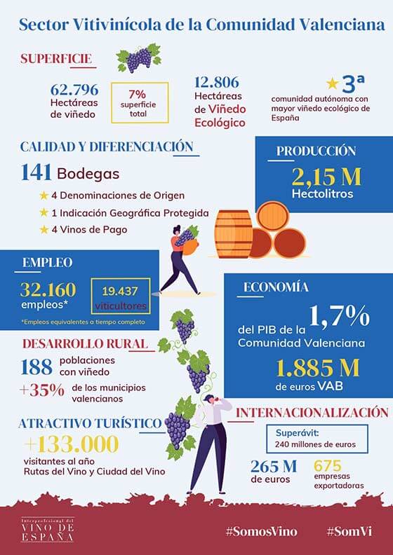 Tecnovino sector vitivinícola en Comunidad Valenciana Oive infografía