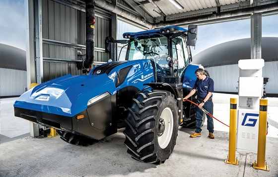 Tecnovino T6 Methane Power New Holland tractor biometano comercialización España 2022 sostenibilidad en agricultura