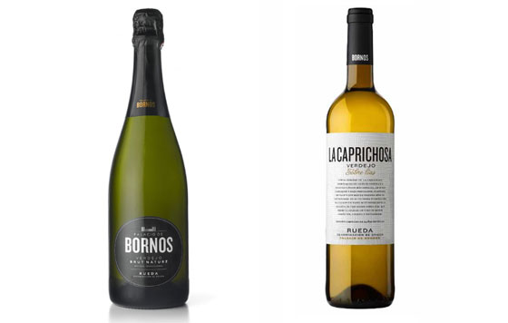 Tecnovino Palacio Bornos Brut Nature verdejo y La Caprichosa detalle