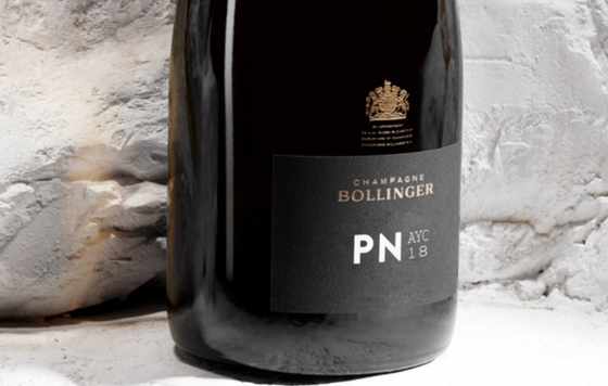 Tecnovino- Bollinger Champagne PN AYC 2018 etiqueta