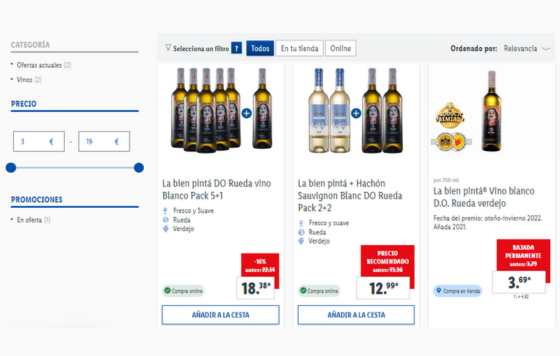 Tecnovino- Lidl bodega online, vinos premiados la bien pintá