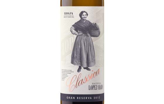 Tecnovino- Classica Gran Reserva Rosado 2012, bodega Hacienda López de Haro, etiqueta