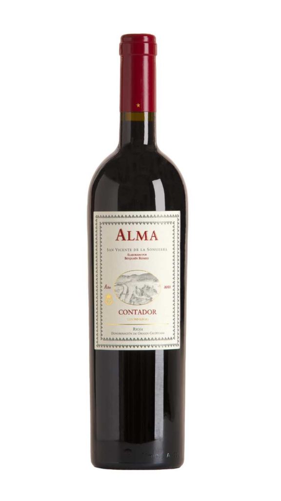 Tecnovino- Alma 2021, vino de La Rioja de Bodega Contador, La Place de Bordeaux, etiqueta