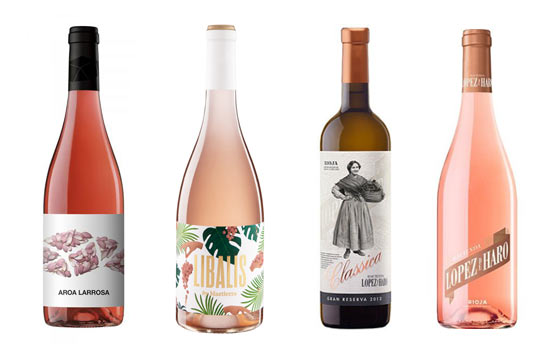 Tecnovino cuatro vinos rosados