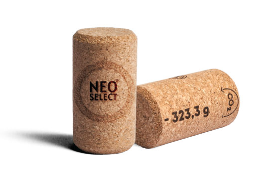 Tecnovino tapones de corcho para vino Neoselect de M.A.Silva detalle