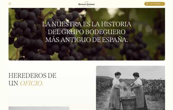 Tecnovino- Raventós Codorníu renovación web corporativa