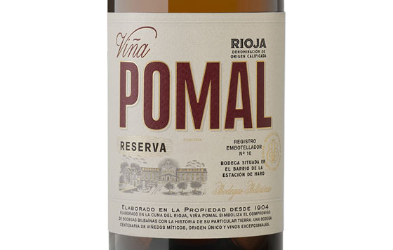 Tecnovino- Viña Pomal Blanco Reserva 2019, etiqueta