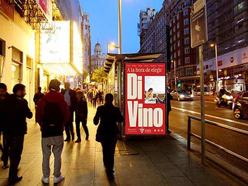 Tecnovino- campaña Di Vino Oive segunda ola, mupi