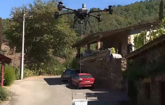 Tecnovino- proyecto ESCAI Ribeira Sacra, vendimia con dron