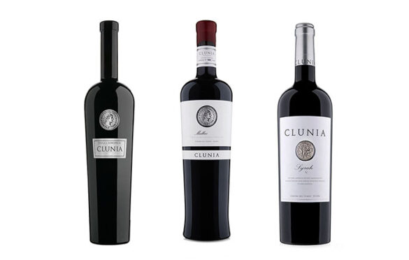 Tecnovino- Bodegas Clunia, tres vinos, botellas