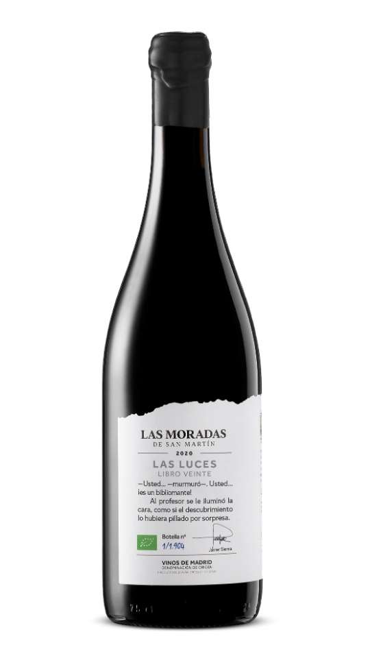 Tecnovino- etiqueta del vinoLas Luces. Libro Veinte, bodega Las Moradas de San Martín