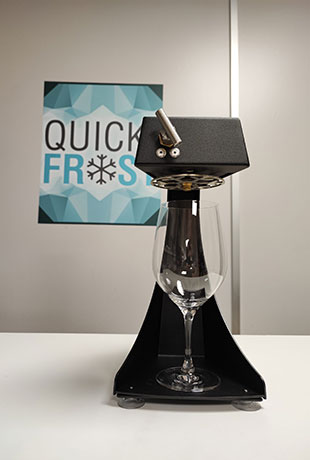 Tecnovino-escarchadoras de copas de Quick Frost: copa y dispositivo