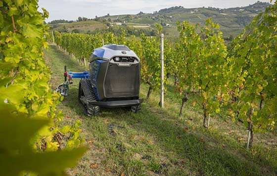 Tecnovino- robots autónomos para viñedo: serie R4 de New Holland, trabajo en viñedo