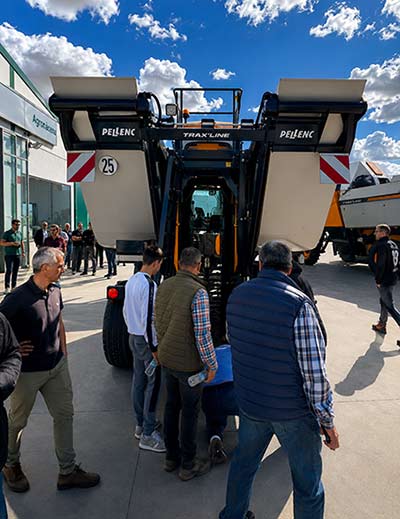 Tecnovino- vendimiadora arrastrada TraxLine 3.20 de Pellenc, presentación en Avanterra Tech